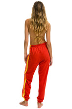 Load image into Gallery viewer, Aviator Nation 5 Stripe Sweatpants - Red Neon Rainbow