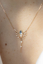 Load image into Gallery viewer, Celine Daoust Dream Maker Pear Moonstone Diamond Phoenix Necklace
