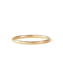 Load image into Gallery viewer, Smooth 14k Gold Wish Stacker
