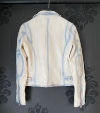 Load image into Gallery viewer, Mauritius Sofistar White Leather Jacket w/ Stars
