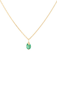 Celine Daoust Emerald Diamond Claw Necklace