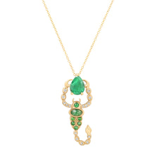 Load image into Gallery viewer, Elisabeth Bell Emerald Scorpion Necklace
