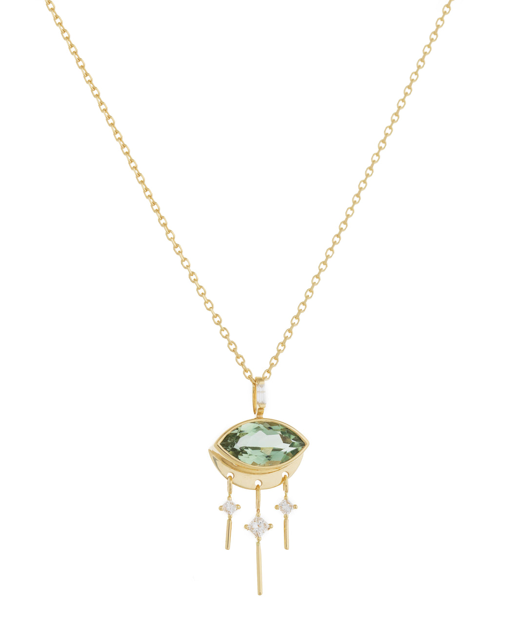 Celine Daoust Tourmaline Marquis Eye Necklace
