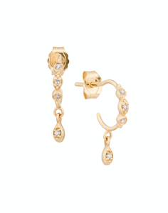 Celine Daoust Diamonds & Dangling Hoop Earrings