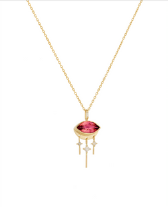 Celine Daoust Tourmaline Marquis & Diamond Necklace