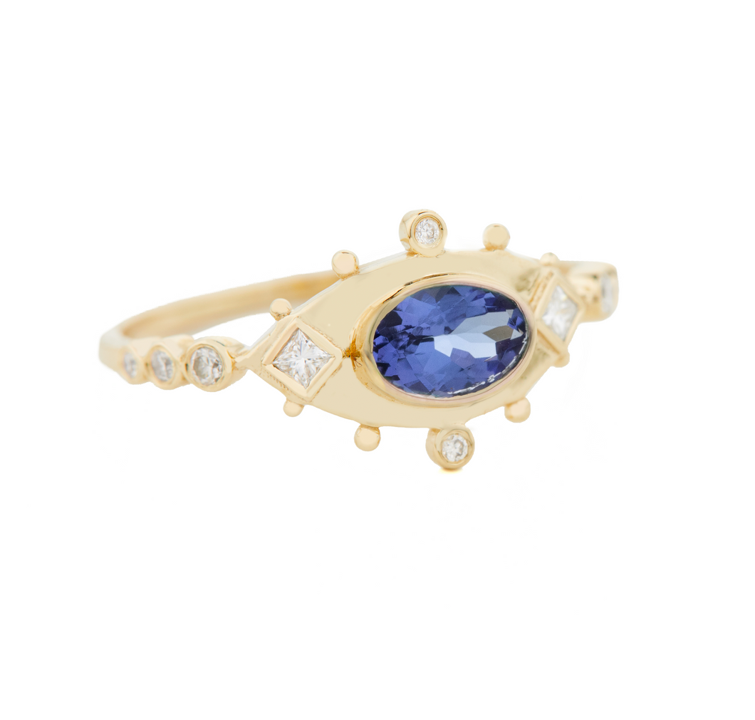 Celine Daoust Tanzanite Diamond Eye Ring