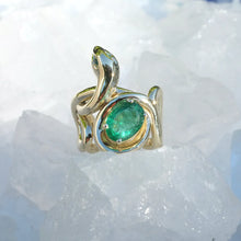 Load image into Gallery viewer, Elisabeth Bell Emerald Snake Ring
