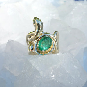 Elisabeth Bell Emerald Snake Ring
