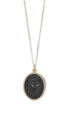 Load image into Gallery viewer, 14k Gold Raised Intaglio Sacred Heart Necklace
