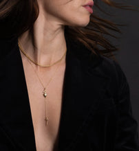 Load image into Gallery viewer, 14k Gold Sacred Heart Lariat Necklace
