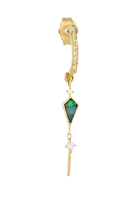 Celine Daoust 14k Gold Opal & Dangling Diamond Earrings