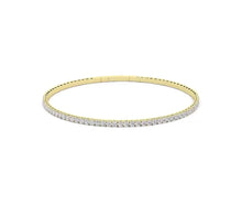 Load and play video in Gallery viewer, Club MODA 14k Gold 1 Ct. Natural Diamaond Flex Bracelet
