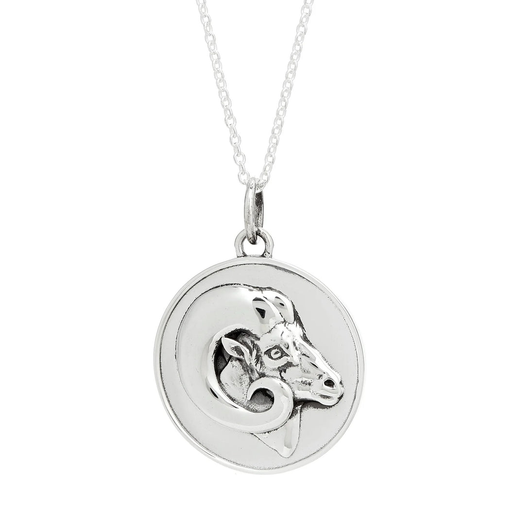 Sterling Silver Zodiac Necklace - Aries