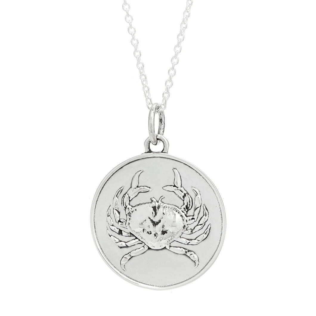 Sterling Silver Zodiac Necklace - Cancer