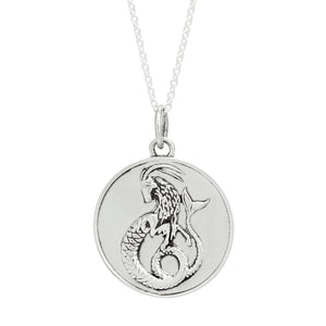 Sterling Silver Zodiac Necklace - Capricorn