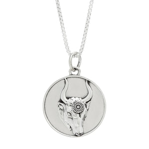 Sterling Silver Zodiac Necklace - Taurus