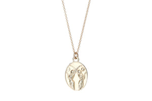 14k Gold Zodiac Necklace - Gemini
