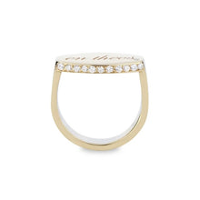 Load image into Gallery viewer, 14k Gold &amp; Diamond En Theos Signet Ring
