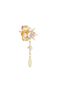 Celine Daoust Moonstone & Diamond Starburst Single Stud