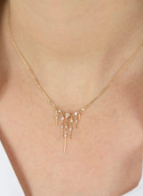Load image into Gallery viewer, Celine Daoust Dream Maker Triangle &amp; Dangling Diamonds Necklace
