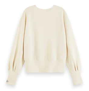 Maison Scotch V-Neck Sweatshirt, Cream