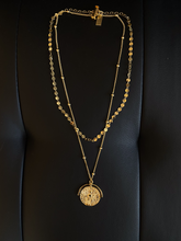 Load image into Gallery viewer, Seraphine Design Double Chain Coin Necklace
