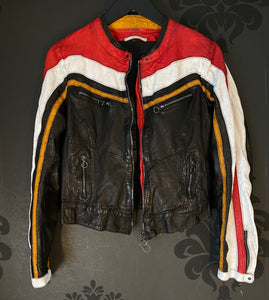 Artico Red Leather Motorcycle Jacket