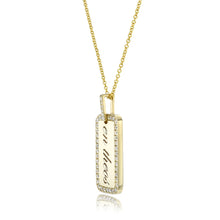 Load image into Gallery viewer, 14k Gold Customizable Diamond Tag Pendant
