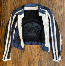 Load image into Gallery viewer, Artico Navy Leather Motorcycle Jacket
