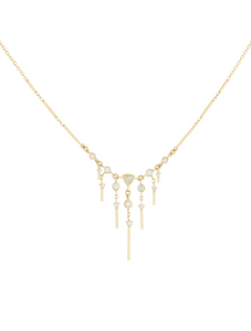 Celine Daoust Dream Maker Triangle & Dangling Diamonds Necklace