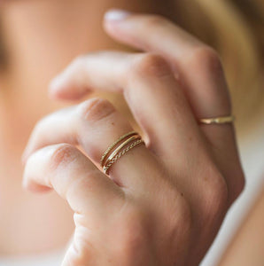 14k Gold Chain Ring
