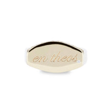 Load image into Gallery viewer, 14k Gold &amp; Diamond En Theos Signet Ring
