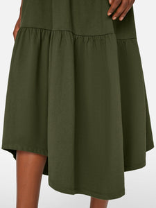 Frame Gathered Sleeve Knit Dress - Fatigue