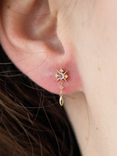 Load image into Gallery viewer, Celine Daoust Moonstone &amp; Diamond Starburst Single Stud
