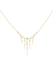 Load image into Gallery viewer, Celine Daoust Dream Maker Triangle &amp; Dangling Diamonds Necklace
