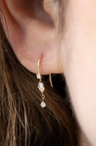 Celine Daoust Moonstone & Diamond Earrings
