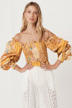 Load image into Gallery viewer, Spell Freda Shirred Blouse, Amber
