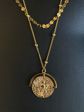 Load image into Gallery viewer, Seraphine Design Double Chain Coin Necklace
