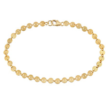 Load image into Gallery viewer, Turquoise &amp; Tobacco Shimmering Disc Chain Bracelet
