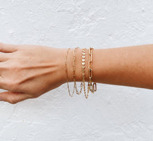 Load image into Gallery viewer, Turquoise &amp; Tobacco Shimmering Disc Chain Bracelet
