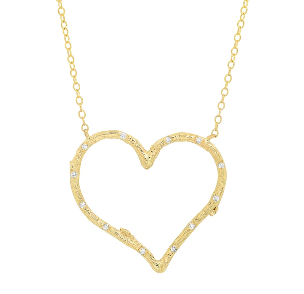 Elisabeth Bell Willow Branch Heart Necklace