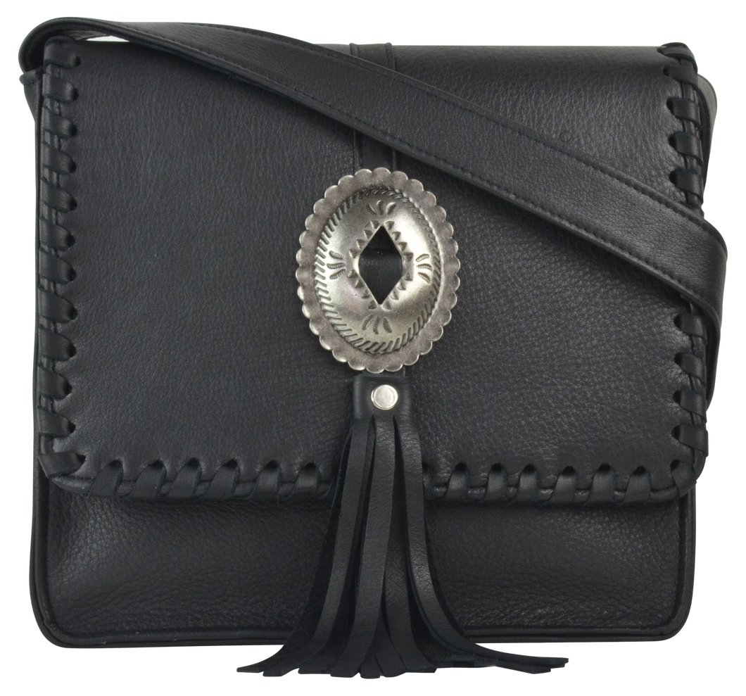 JJ Winters Lennon Messenger Bag - Silver Concho